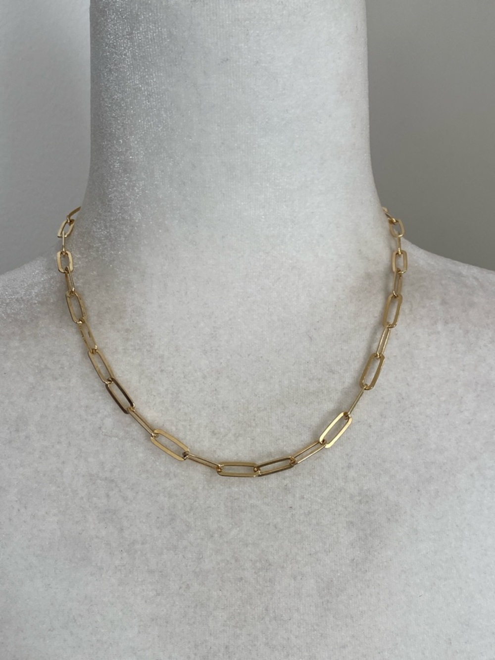 14K Gold Plated 925 Sterling Silver Paperclip Chain Necklace Made in Italy